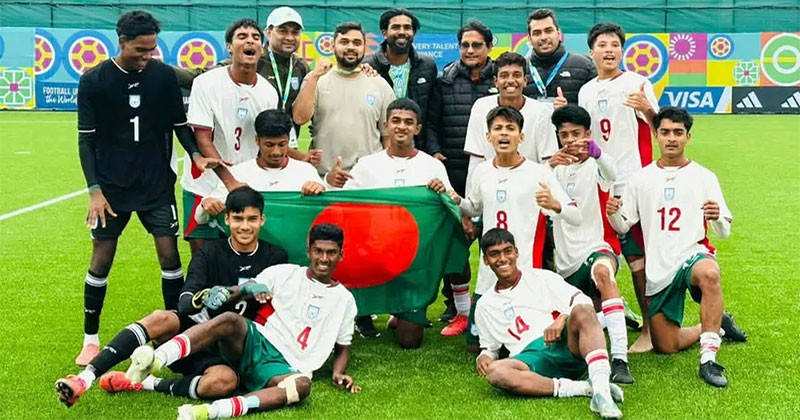 চার গোলে মন্টেনেগ্রোকে হারিয়ে বিশ্বকাপের সেমিফাইনালে বাংলাদেশ
